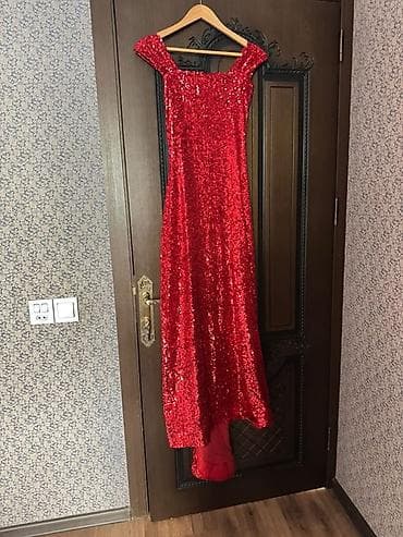 don: Qırmızı payetli axşam geyimi Yenidir. - Model: klassik siluetli — 1