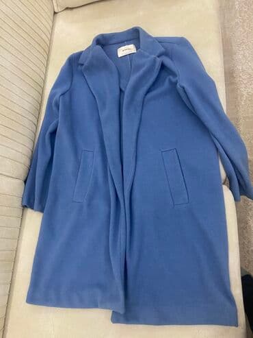 qadınlar üçün xəz palto: Palto, Stradivarius, L, rəng - Mavi — 1