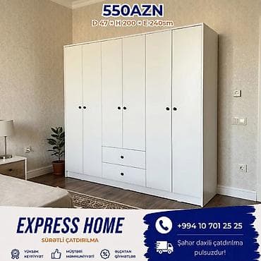 Yeni, 6 qapı, Siyirməli, Açılan, Düz dolab