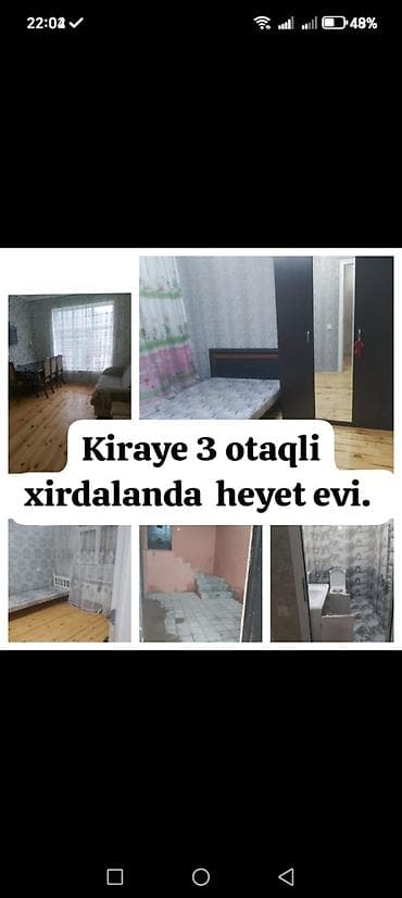 ev alqi satqsi: Heyet evi. Xırdalan,5 nomreli mektebin yaninda 3otaqli ev kiraye — 1