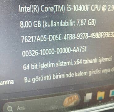 250 gb hard disk: I5 10400F cu nəsil Rgb 4 ədəd işıqlı soyuducu ssd 120 Gb hard disk 1 — 3