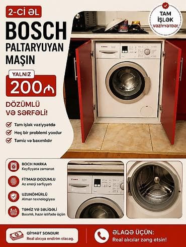 BOSCH paltaryuyan maşın – 2-ci əl Xüsusiyyətlər: - Tam işlək — 1