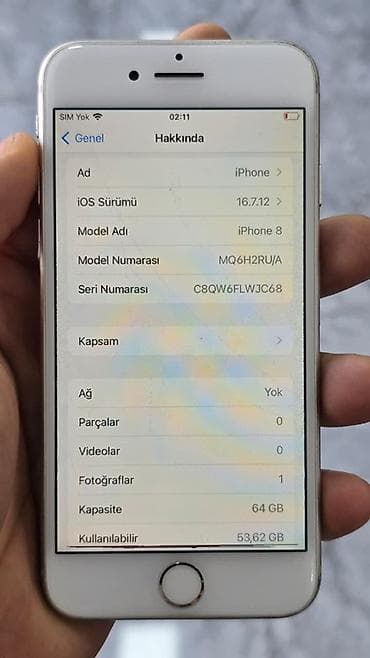 honor 9 x lite: IPhone 8, 64 GB, Gümüşü, Barmaq izi — 5