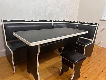stul stol: Mətbəx üçün, İşlənmiş, Künc masa, 2 stul — 9