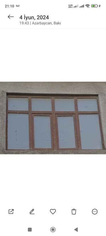 5×15 taxta qiymeti 2023: Taxta çərçivəli pəncərə - Material: ağac (taxta çərçivə) - Rəng: açıq — 1