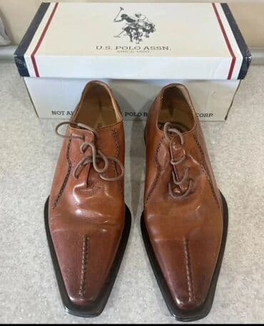 U.S. Polo Assn. kişi dəri ayaqqabısı - Model: Klassik bağlamalı dress