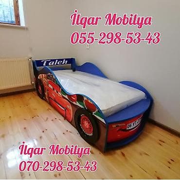 Детская мебель: Новый, На заказ, Кровать-машина, Без матраса, Без выдвижных ящиков — 1