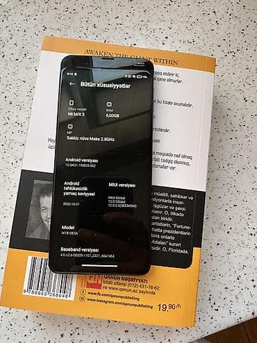 x iphone ikinci el: Xiaomi Mi Mix 3, 128 GB, rəng - Qara, 
 Barmaq izi, Face ID — 4