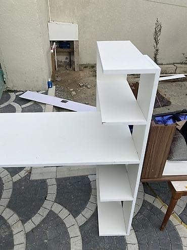 usaq beshiyi: Düz masa, Stulsuz, Polkalı, Siyirməsiz, MDF — 4