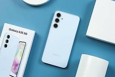 samsung j120: Samsung Galaxy A35, 256 ГБ, цвет - Голубой, С документами — 3