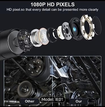 Мототранспорт: HANMATEK IE01 endoskop kamera - 1080P HD görüntü: yüksək dəqiqlikli — 2
