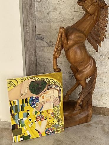 Dekorativ tablo – Gustav Klimtin “Öpüş” əsərindən ilhamlanan əl işi — 1