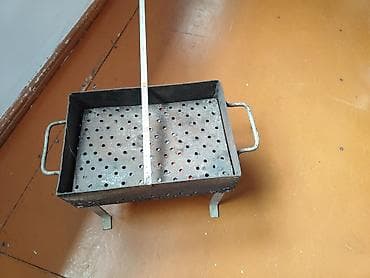 Metal manqal və sac dəsti İstirahete Piknike gedenler ucun cox rahat — 3