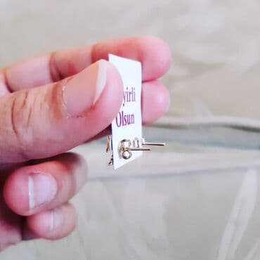 tək qaş: Sırğa, Sarı qızıl, 585 Əyar, 143 g — 9