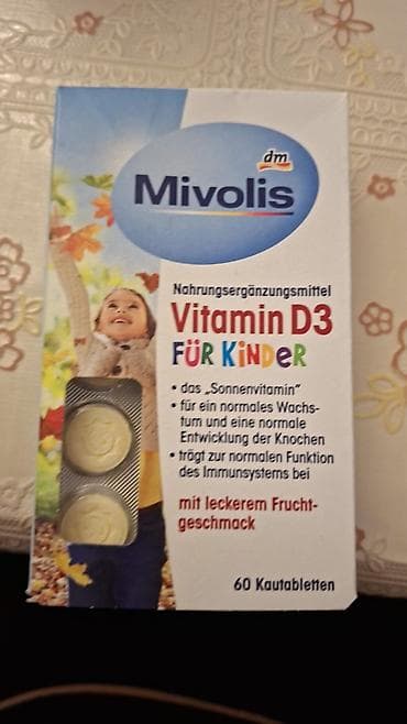 Vitaminlər və BAƏ: Mivolis Vitamin D3 Für Kinder – uşaqlar üçün çeynənən vitamin D3 — 1