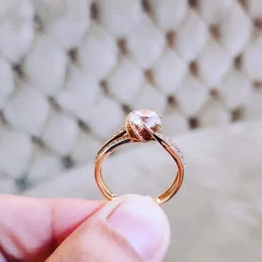 tək qaş: Nişan, Üzük, Sarı qızıl, 585 Əyar — 6