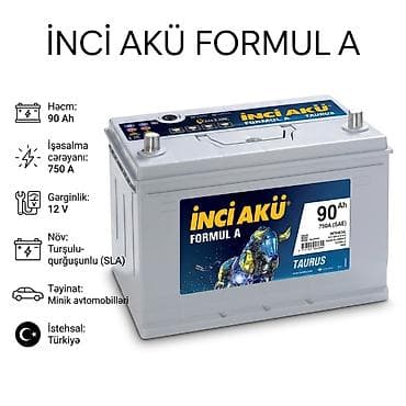 Транспорт: Inci Aku, 90 мАч, Оригинал, Турция, Новый — 1