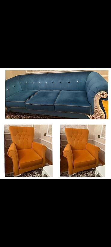 agsuda tecili satilan evler: İşlənmiş, Divan, 2 kreslo — 1