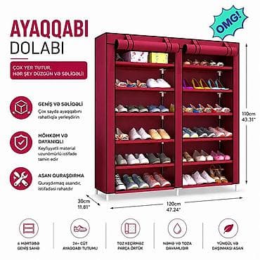 Ayaqqabı dolabı – geniş tutumlu və səliqəli saxlama həlli - 6 — 1