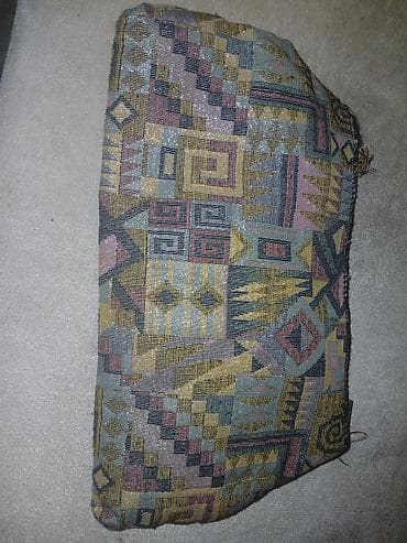 makiyaj cantası: Etno naxışlı kosmetik/aksesuar kisəsi - Material: sıx toxunmuş parça — 2