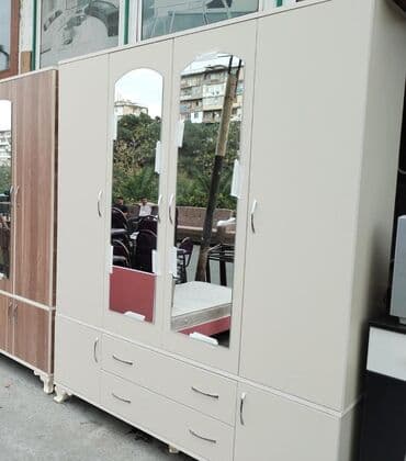 Yeni, Açılan, 4 qapılı Düz dolab, Qarderob, paltar dolabı, Rusiya