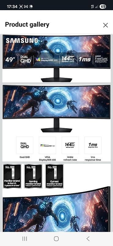 oyun qulaqlıqları: Samsung Odyssey G9 49" Curved Gaming Monitor - Ekran: 49 düym — 2
