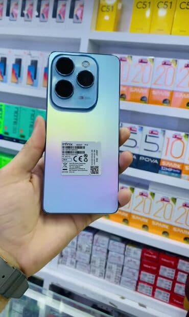 Çəngəllər: Infinix Hot 40, 256 GB, rəng - Mavi, Simsiz şarj — 2