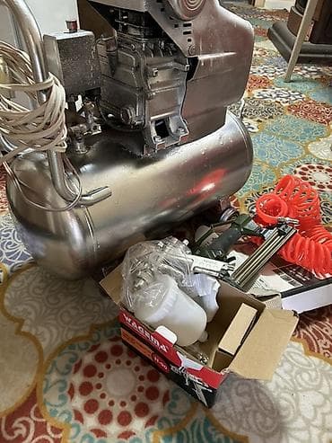 Kompessor və pnevmatik dəst - Güclü hava kompressoru: metal qəfəsli