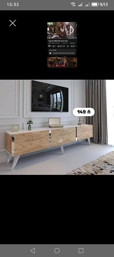 mini fort: Yeni, Düz TV altlığı, Polkalı — 2