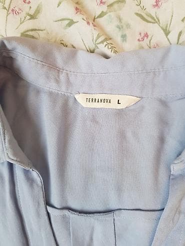 bil: Terranova Açıq Mavi Oversize Uzunqol Köynək (Ölçü L) - Qeyd: Eyni — 2