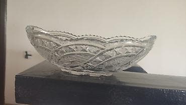 Şüşə meyvə/qənnadı qabı 3 eded - Material: qalın, şəffaf şüşə -