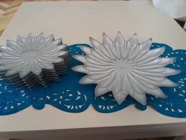 semra qab. qacaq instagram: Boşqablar, 6 ədədli dəst, rəng - Gümüşü, Şüşə — 2