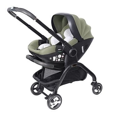 araba: Kidilo S366 Green 3‑in‑1 uşaq arabası və avtokreslo sistemi 6 ay — 2