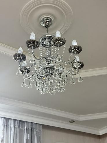 boyuk guldan: Çılçıraq, 8 lampa, Xrustal — 3