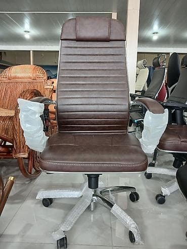 mebel servant: Ofis kresloları – müxtəlif modellər - Direktor tipi dəri kreslo (tünd — 6