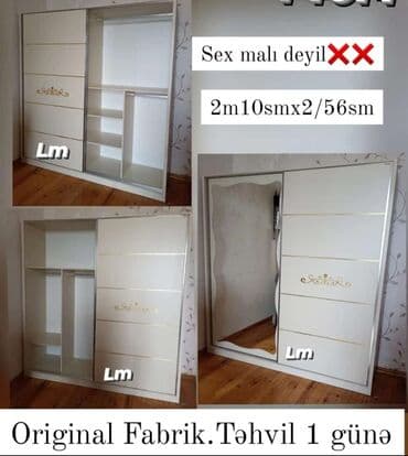 ayaqqabi rəfi: Yeni, Kupe, 2 qapılı Düz dolab, Qarderob, paltar dolabı — 2