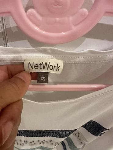 NetWork qadın T‑şörtü - Ölçü: M bolşemerkadı - Rəng: ağ - Dizayn: ön — 2