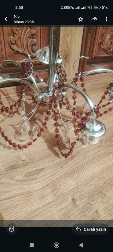 çilçıraqlar: Çılçıraq, 5 lampa, Xrustal — 5