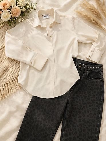 Corab və alt paltarı: Köynək, Zara, S, rəng - Bej — 1