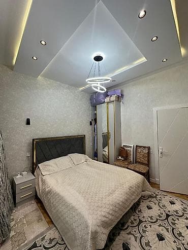 Tam təmirli 2 otaqlı mənzil interyeri - Geniş qonaq otağı: LED xətli — 2