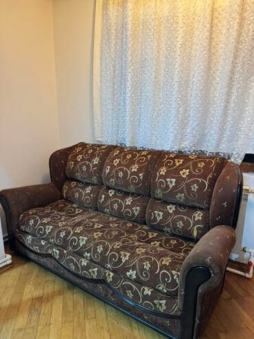 диван и два кресла: Диван, Раскладной, С подъемным механизмом, Ткань — 2