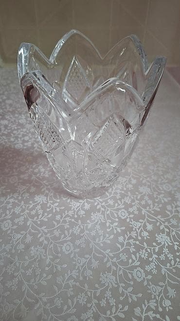 Kəsikli şüşə/qədimi üslub kristal qablar – 2 ədəd dəst - Material — 4