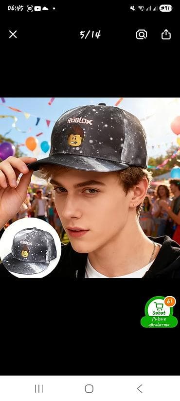 məktəb geyimləri: Roblox temalı papaqlar - Forma: Snapback tipli düz kənarlı kepka; — 8