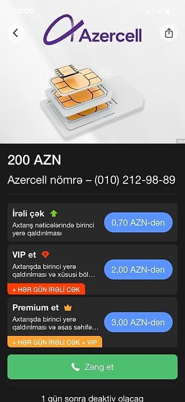 Məhsul: Azercell mobil nömrə - Operator: Azercell - Nömrə: (010) at lalafo.az Məhsul: Azercell mobil nömrə - Operator: Azercell - Nömrə: (010)