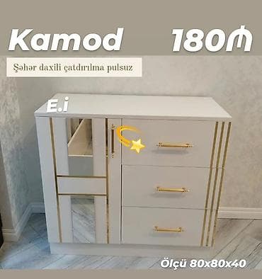 2 ci el guzgu: Kamod – ağ rəngdə, qızılı dekor xətləri və qızılı tutacaqlarla. - 3 — 1