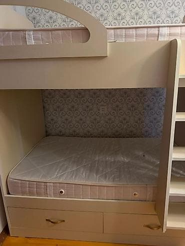 paltar rəfi: Oğlan və qız üçün, Yeni, Çarpayı, Matras ilə, Siyirməli, MDF — 2