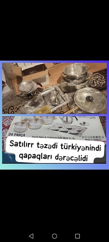 susta: Qazan, rəng - Gümüşü, Paslanmayan polad, Türkiyə — 3