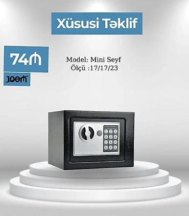 seyf qutu: Mini Seyf – Xüsusi təklif Model: Mini Seyf Ölçü: 17/17/23 sm - — 2