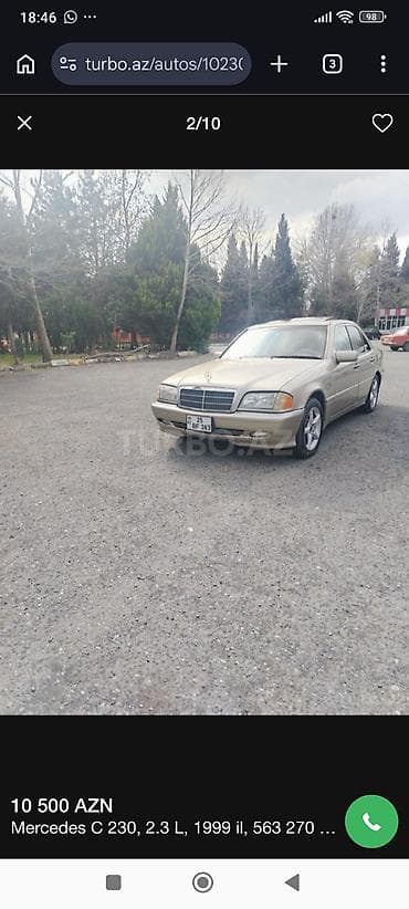 Mercedes-Benz C 230: 2.3 l | 1999 il Sedan