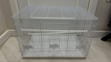 qefes: Metall quş qəfəsi – iri həcimli, ağ rəng. Xüsusiyyətlər: - — 2